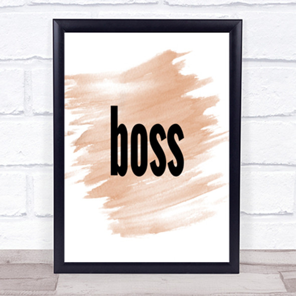 Boss Big Quote Print Watercolour Wall Art