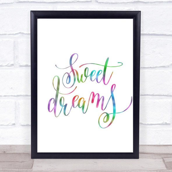 Dreams Rainbow Quote Print