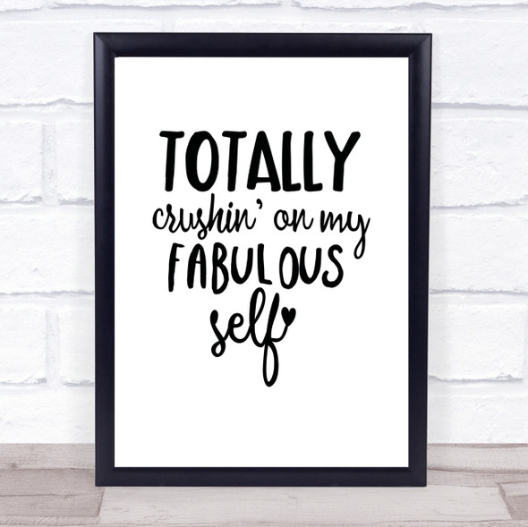 Fabulous Self Quote Print Poster Typography Word Art Picture