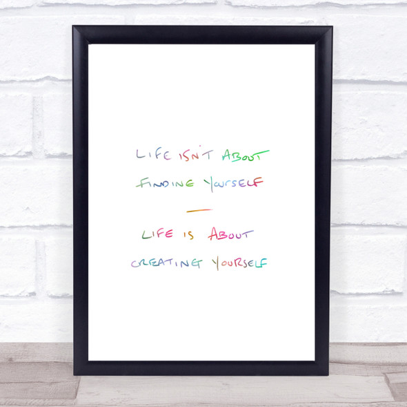 Finding Yourself Rainbow Quote Print