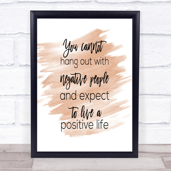 Hang Out Quote Print Watercolour Wall Art