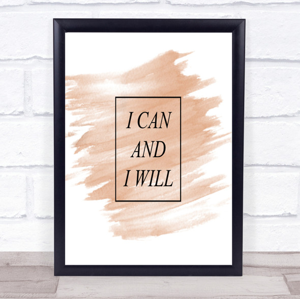 I Can Quote Print Watercolour Wall Art