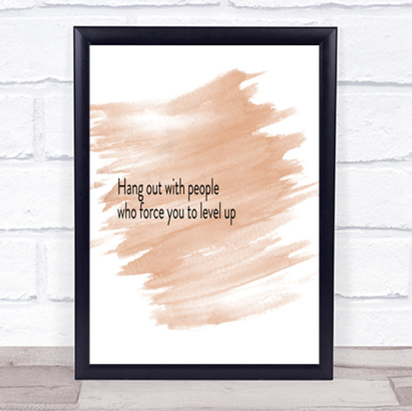 Level Up Quote Print Watercolour Wall Art