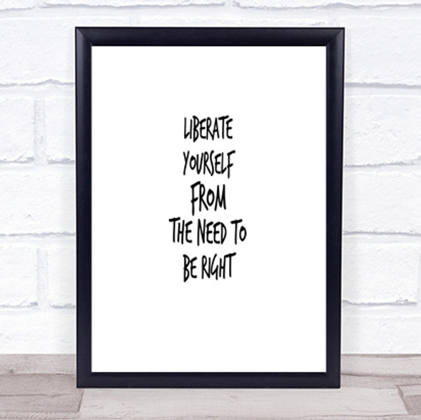 Liberate Yourself Quote Print Poster Typography Word Art Picture