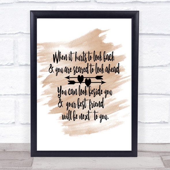 Looking Ahead Quote Print Watercolour Wall Art