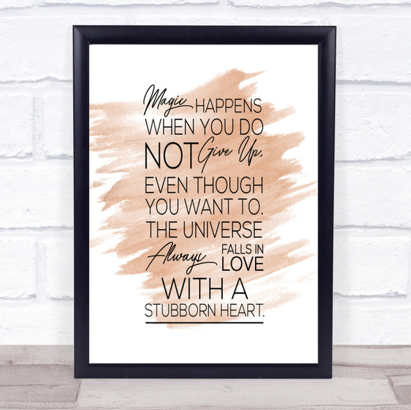 Magic Happens Quote Print Watercolour Wall Art