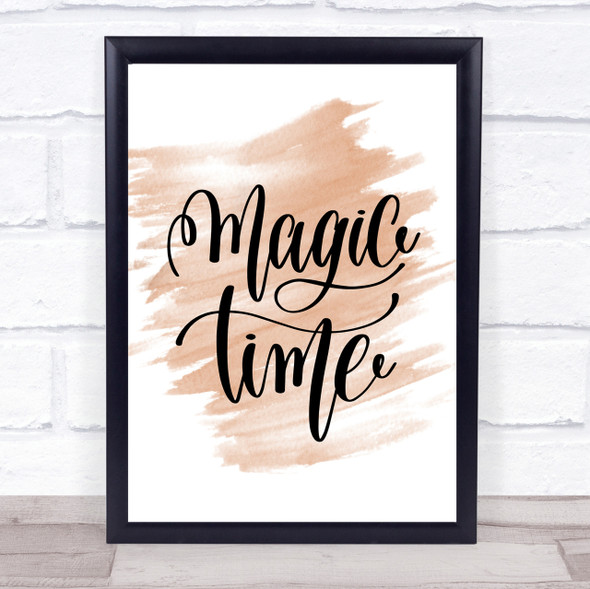 Magic Time Quote Print Watercolour Wall Art