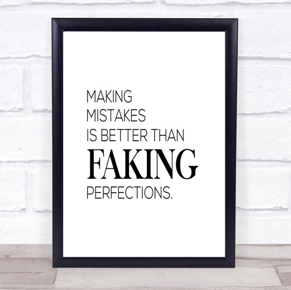 Making Mistakes Quote Print Poster Typography Word Art Picture