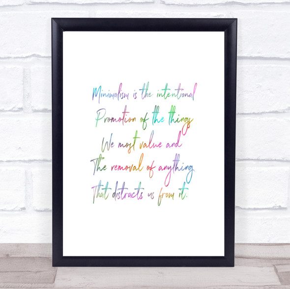 Minimalism Rainbow Quote Print