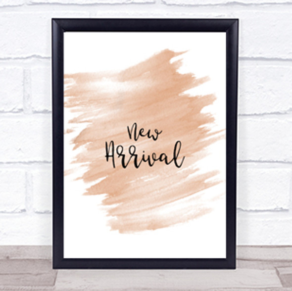 New Arrival Quote Print Watercolour Wall Art