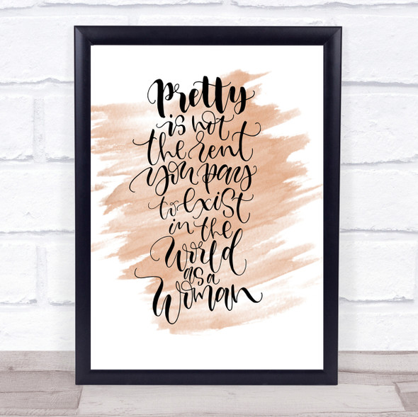 Pretty Woman Quote Print Watercolour Wall Art