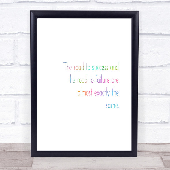 Road To Success Rainbow Quote Print