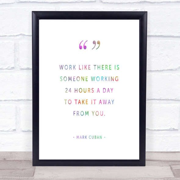 Someone Working Rainbow Quote Print