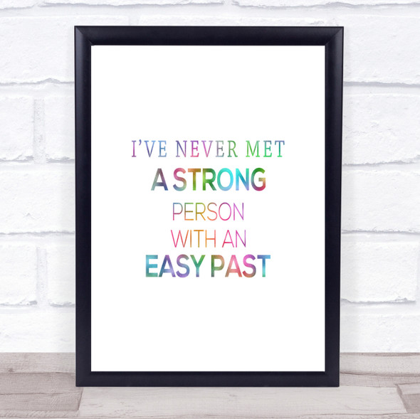 Strong Person Rainbow Quote Print