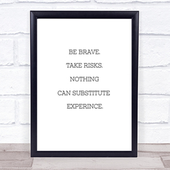 Take Risks Quote Print Poster Typography Word Art Picture