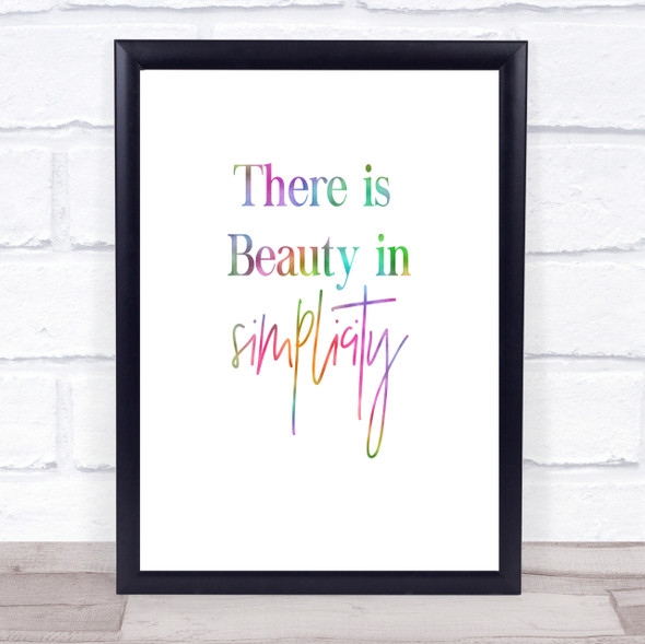 There Is Beauty Rainbow Quote Print