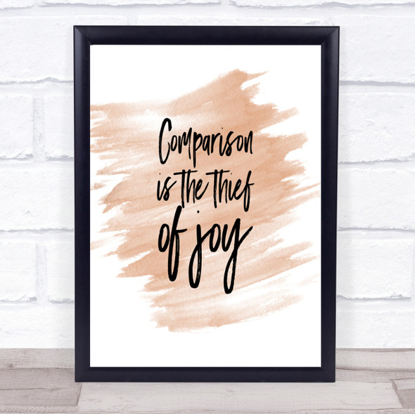 Thief Of Joy Quote Print Watercolour Wall Art