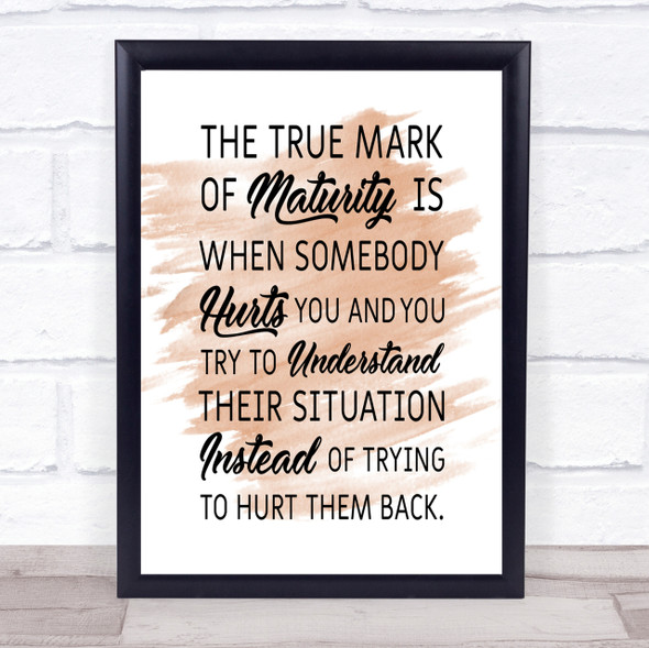 True Mark Quote Print Watercolour Wall Art