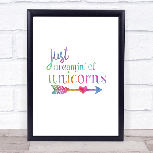 Unicorns Rainbow Quote Print