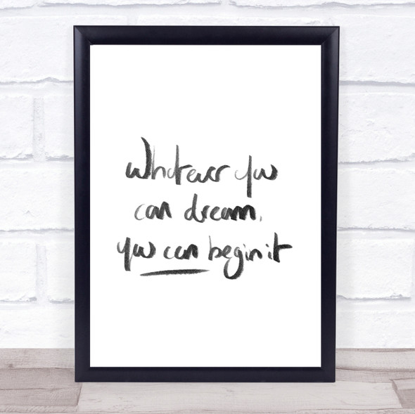 Whatever You Dream Quote Print Poster Typography Word Art Picture