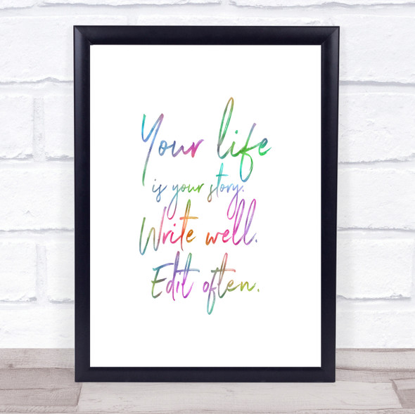 Your Life Rainbow Quote Print