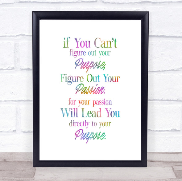 Your Purpose Rainbow Quote Print
