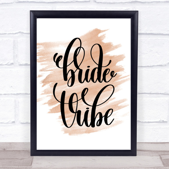 Bride Vibe Quote Print Watercolour Wall Art