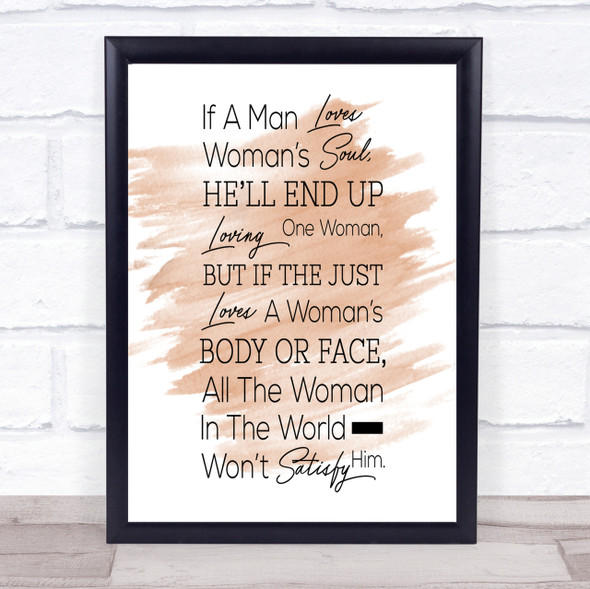 If A Man Loves Quote Print Watercolour Wall Art