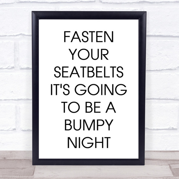 Fasten Your Seatbelts All About Eve Movie Quote Wall Art Print