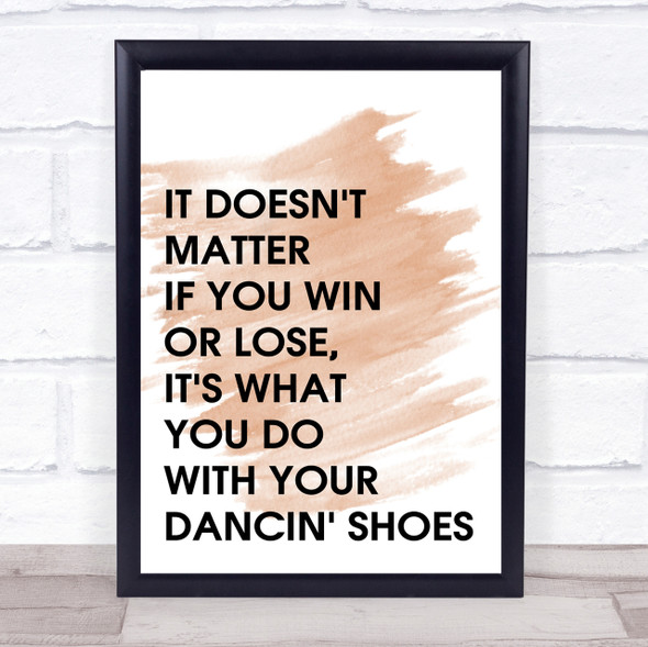 Watercolour Grease Vince Fontane Dancin' Shoes Quote Print