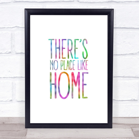 Rainbow No Place Like Home Wizard Oz Movie Quote Wall Art Print
