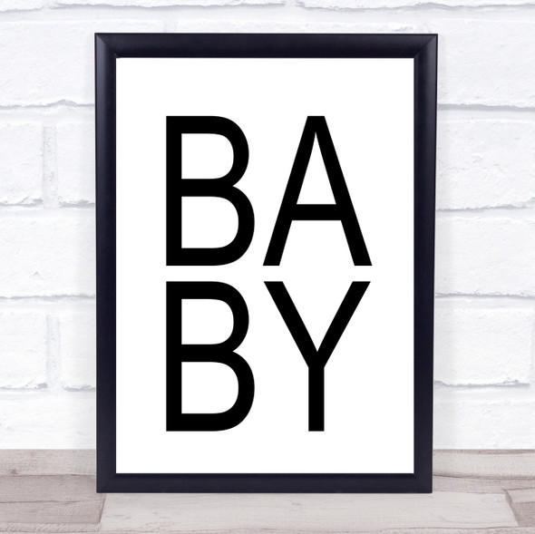 Baby Quote Wall Art Print