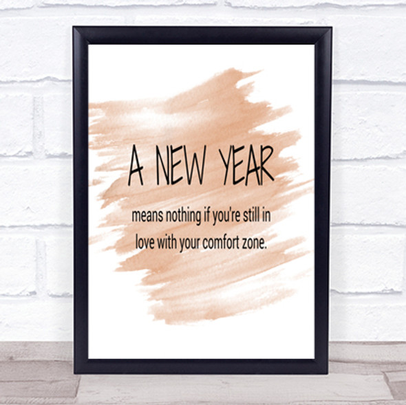 A New Year Quote Print Watercolour Wall Art
