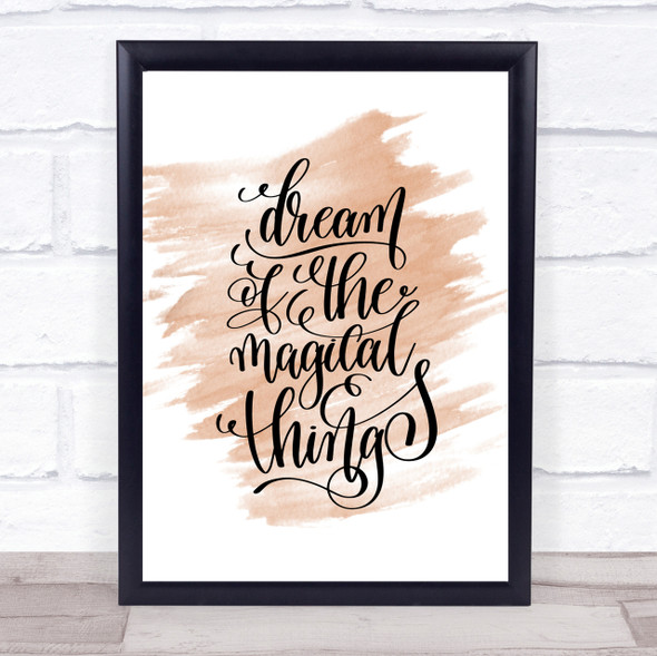 Christmas Dream Magical Quote Print Watercolour Wall Art