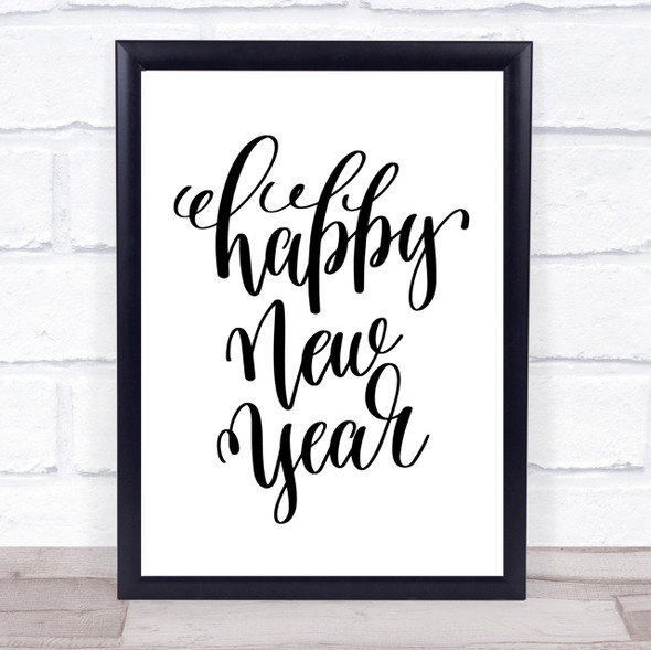Christmas Happy New Year Quote Print Poster Typography Word Art Picture