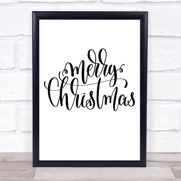 Christmas Merry Xmas Quote Print Poster Typography Word Art Picture