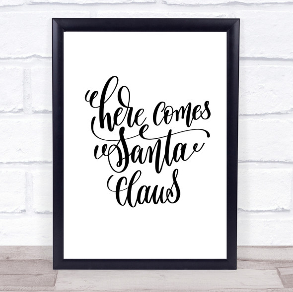 Christmas Santa Claus Quote Print Poster Typography Word Art Picture