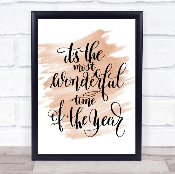 Its The Most Wonderful Time Of Year Quote Poster Print