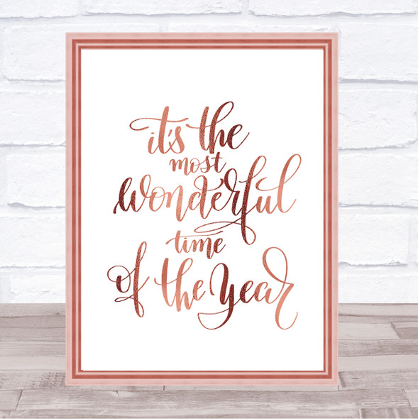 Its The Most Wonderful Time Of Year Quote Print Wall Art