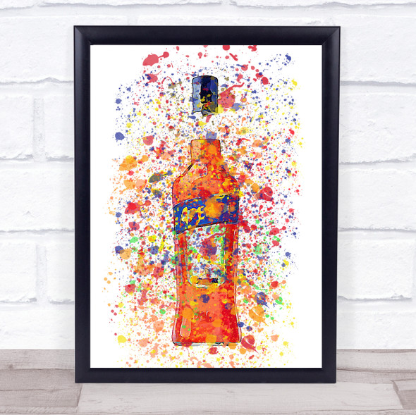 Watercolour Splatter Italian Spritz Bottle Wall Art Print