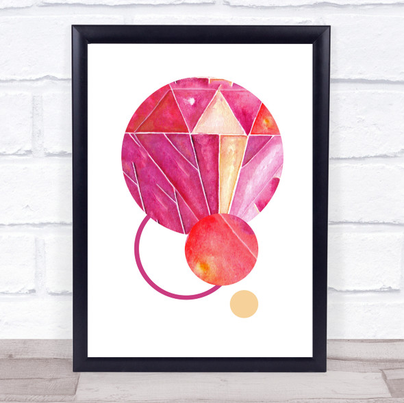 Abstract Pink Circles Framed Wall Art Print