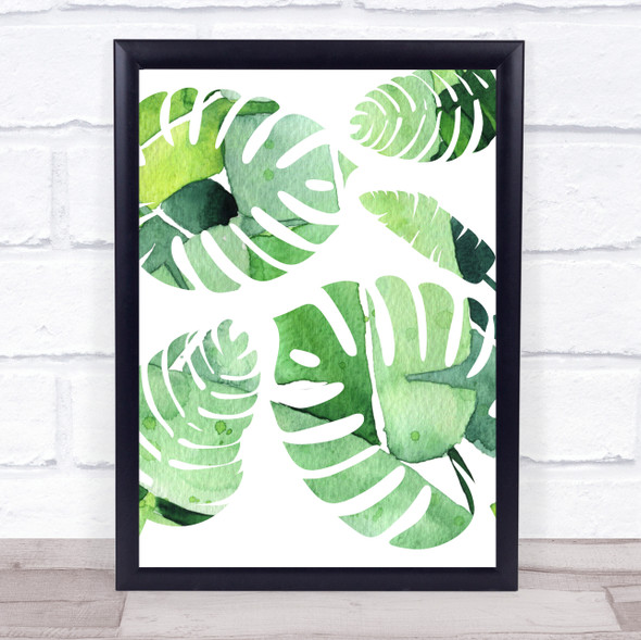 Beautiful Tropical Leaf Design 2 Framed Wall Art Print