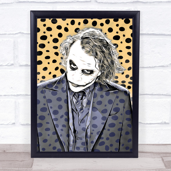 Heath Ledger Joker Batman Animal Print Funky Framed Wall Art Print