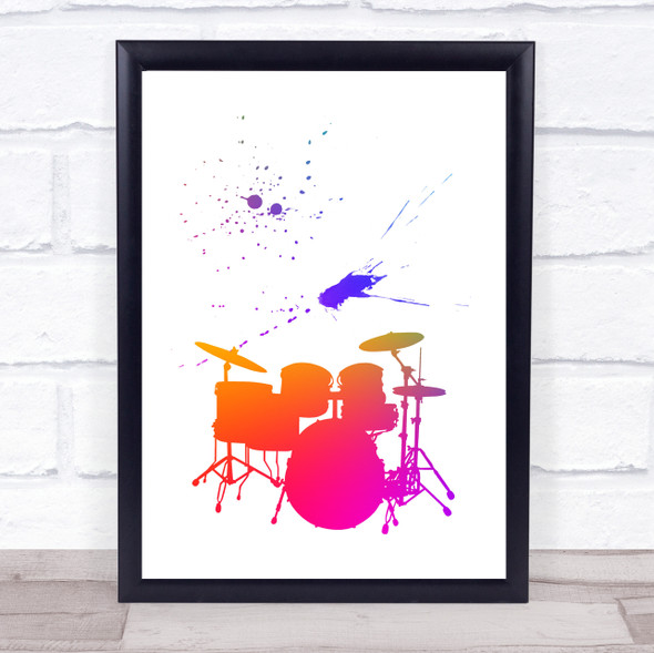 Rainbow Drums Framed Wall Art Print