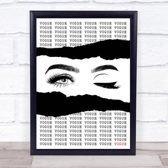 Wink Eyes Vogue Decorative Wall Art Print