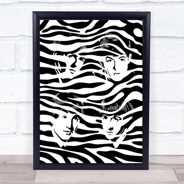 Beatles Zebra Print Decorative Wall Art Print