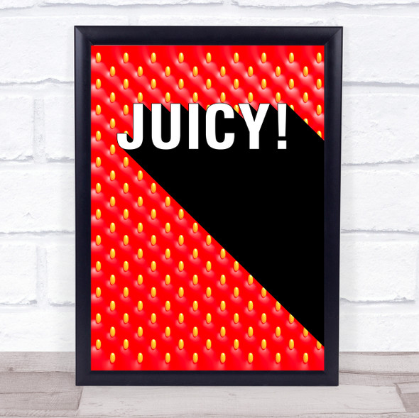 Juicy Strawberry Backdrop Decorative Wall Art Print