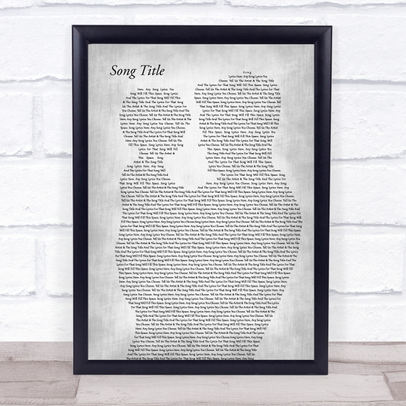 Queen No-One But You (Only The Good Die Young) Father & Child Grey Song Lyric Print - Or Any Song You Choose