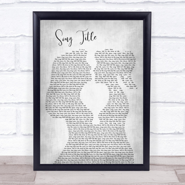 Gerry Cinnamon Where We're Going Lesbian Women Gay Brides Couple Wedding Grey Song Lyric Print - Or Any Song You Choose