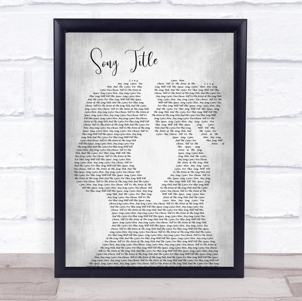 John Legend All Of Me Lesbian Women Gay Brides Couple Wedding Grey Song Lyric Print - Or Any Song You Choose